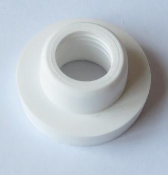 Gummistopfen mit Loch,14 mm, weiß