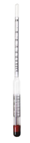 Alkoholmeter + Thermometer 0 % - 100 % (nicht für Bier)